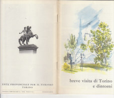 B0910 - GUIDA BREVE DI TORINO E DINTORNI EPT Anni '50/AEROPORTO CASELLE/TORINO ESPOSIZIONI/SUPERGA - Turismo, Viaggi