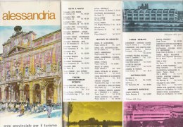 B0913 - Brochure Illustrata ALESSANDRIA EPT Anni '70/STAZIONE FERROVIARIA/PALAZZETTO DELLO SPORT/PISCINA/PALAZZO POSTE - Turismo, Viaggi