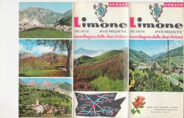 B0914 - Brochure Illustrata LIMONE PIEMONTE - CUNEO Ed.Saigà 1964/Cartina Oberbacher - Turismo, Viaggi