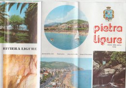 B0920 - Brochure Illustrata PIETRA LIGURE - SAVONA - PIANTA CITTA' Anni '70 - Turismo, Viaggi