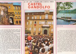 B0947 - Brochure Illustr. LAGHI E CASTELLI ROMANI - CASTEL GANDOLFO -ROMA Tip.Centenari Anni '70/SAGRA DELLE PESCHE/LAGO - Turismo, Viaggi