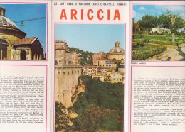 B0950 - Brochure Illustrata LAGHI E CASTELLI ROMANI - ARICCIA - ROMA Tip.Centenari Anni '70/PALAZZO GHIGI/GIARDINI - Turismo, Viaggi