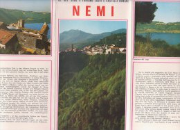 B0951 - Brochure Illustrata LAGHI E CASTELLI ROMANI - NEMI - ROMA Tip.Centenari Anni '70/SAGRA DELLE FRAGOLE/LAGO - Turismo, Viaggi