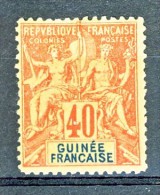 Guinea  1892 N. 10 C. 40 Rosso-arancio MH - Otros & Sin Clasificación