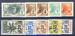 Guinea  1906-07 Palmizi N. 33 - 37 Dieci Valori USATI - Otros & Sin Clasificación