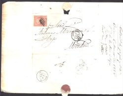 ESPAGNE 1858  4 C  Obl. S/Lettre Entiére Pour Caceres /Madrid - Briefe U. Dokumente