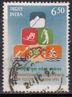 India Used 1990, Youth Tourism, Holiday, Golf,  Skiing, Yachting, Mountaineering, (image Sample) - Usati