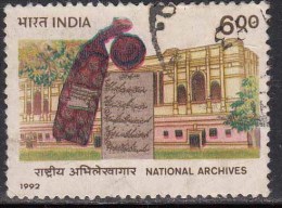 India Used 1992, National Archives, Mail Pouch & Letter, History, - Oblitérés