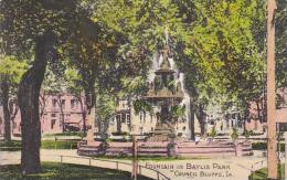 Iowa Council Bluffs Fountain In Baylis Park - Council Bluffs