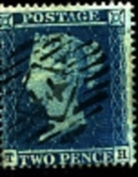 GREAT BRITAIN - 1854  2 D. DEEP BLUE Perf. 16  WMK SMALL CROWN FINE USED - Gebraucht