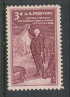 USA 1954 Scott  # 1064. Pennsylvania Academy Of The Fine Arts, MNH (**) - Neufs