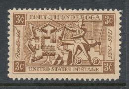 USA 1955 Scott  # 1071. Fort Ticonderoga Bicentenary, MNH (**) - Neufs