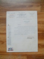 FF Document  Jh Piquet Gand Fournisseur Sncb Chemins De Fer Belges Essuyages Pour Machines Déchets De Coton 1926 - 1900 – 1949