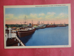 Beaumont,TX--Ocean Going Steamers In Port--cancel 1951--PJ156 - Other & Unclassified