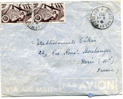 ST PIERRE ET MIQUELON LETTRE PAR AVION DEPART ST PIERRE ET MIQUELON 8-1-1952 POUR LA FRANCE - Storia Postale