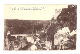 Cp, 86, Angles-sur-l'Anglin, Le Château Féodal Et L'Anglin, Côté Est,voyagée 1928 - Other & Unclassified