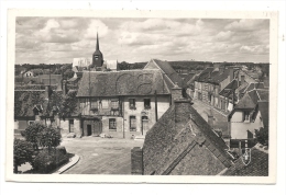 Clémont (18) :  Vue Sur La Place Du Café Restaurant "La Corne Du Cerf" En 1951 PF. - Clémont