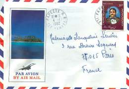 1982  Lettre Avion  Pour La France   Roi Pomaré V  Yv PA 109 - Storia Postale