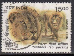 India MNH , 15r Endengered Species, Asiatic Lion, Animal,  (sample Image) - Gebruikt