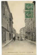 Carte Postale Ancienne Beaurepaire - Rue Centrale - Beaurepaire