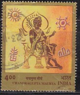 India Used 2001, Emperor Chandragupta  Maurya,   Literature, Astronomy Signs, History, Lion Shape Chair  (sample Image) - Used Stamps