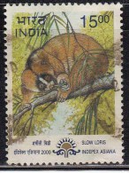 India Used 2000,  15r Slow Loris, Rodent, Animal, Indepex Asiana  Asian Stamps Exhibition(sample Image) - Gebraucht