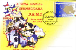 MEETING EUROREGIONALS D.K.M.T,BEBA VECHE,2006, SPECIAL COVER ,ROMANIA - Covers & Documents