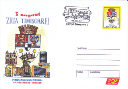 THE DAY OF TIMISOARA,2009,COVER STATIONERY,ENTIERS POSTAUX ,ROMANIA - Lettres & Documents