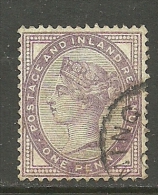 ENGLAND Great Britain Old Stamp Queen Victoria 1 Penny O - Sonstige & Ohne Zuordnung