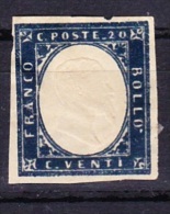ITALIE SARDAIGNE SARDEGNA SARDINIA  1859   YT 12  Bleu Foncé   NEUF SG - Sardaigne