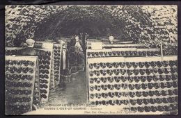 CPA ANCIENNE- FRANCE- MAREUIL-SUR-AY (51)- REMUAGE DU CHAMPAGNE DANS LES CAVES "MONTEBELLO"- ANIMATION- - Mareuil-sur-Ay