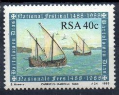 Afrique Du Sud ; South Africa ; 1982 ; N°Y : 640 ; N **; " Diaz Caravelles " ;cote Y :   1.50 E. - Unused Stamps