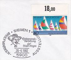 1982 COVER Seigen Germany RUBENS Pic EVENT Pmk Art Sailing Numbered Selvedge Stamps - Rubens