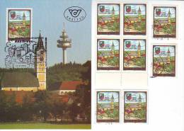 1053h: Österreich Aus 1988, Maximumkarte Und **/o Motivgleiche Briefmarken - Linz