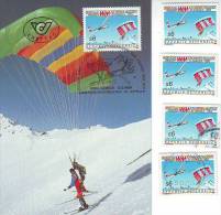 1052j: Österreich 1988, Segelflug WM In Damüls, Maximumkarte Plus **/o - Parachutisme