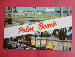 Florida > Palm Beach   Greetings 1957 Cancel -------- Ref 1023 - Palm Beach