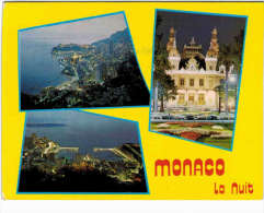 Monaco  La Nuit - Tarjetas Panorámicas