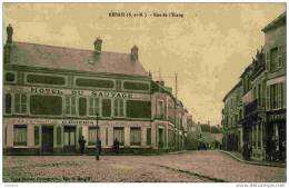 77 - REBAIS - Rue De L'Étang - Hôtel Du Sauvage Gros Plan - 1911 - Photo Pastant - Rebais