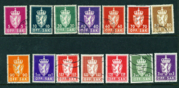 NORWAY - 1955 Officials Range Of 14 Different Used As Scan - Dienstmarken
