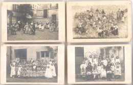 4 CARTE PHOTO ECOLE RELIGIEUSE DE FILLES - COMMUNION - LITUANIE ? - Litauen