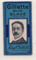 RAZOR BLADE RASIERKLINGE BLUE GILLETTE BLADE KING C GILLETTE MADE IN U.S.A. Nicht Ohne Rasierer Gefüllt - Hojas De Afeitar