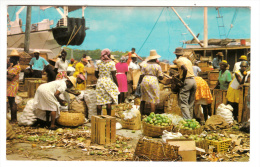 Antilles - Sainte Lucie - Busy Wharf Scene. Coast Boat Landing Fruit And Vegetables At Castries St Lucia - St. Lucia