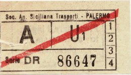 PALERMO  /    S.A.S.T. - BIGLIETTO PER AUTOBUS - Europe