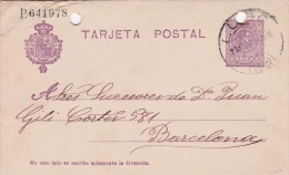 00030 Entero Postal Lugo A Barcelona 1924 - 1850-1931