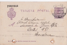 00025 Entero Postal De Guipuzcoa A Barcelona 1924 - 1850-1931