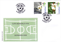 WORD CUP 2006 - GERMANY,(2X) COVERS FDC,   ROMANIA - 2006 – Deutschland