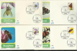 FDC Allemagne  YT 1034.37 Insectes Abeille Bee Abeja Biene Papillon Butterfly Mariposa Schmetterling - Abejas