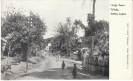 Sierra Leone, , Congo Town Village Street Scene,  British Africa Colony View, C1900s Vintage Postcard - Sierra Leona