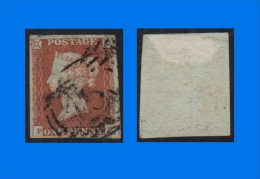 GB 1841-0009, 1d Red-Brown SG8 Imperf Star P-E Letters, Good Used - Used Stamps