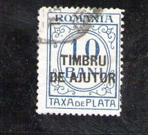 1915 - Timbres - Taxe Avec Surcharge TIMBRU DE AJUTOR Yv  43 - Strafport